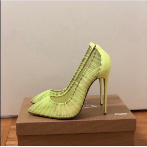 Christian Louboutin Shoes - Lace follies / yellow stiletto